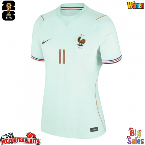 France Michael Olise #11 Replica Away Stadium Shirt for Women World Cup 2026 Short Sleeve